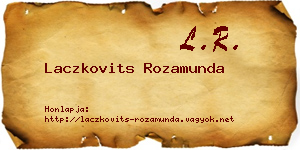 Laczkovits Rozamunda névjegykártya